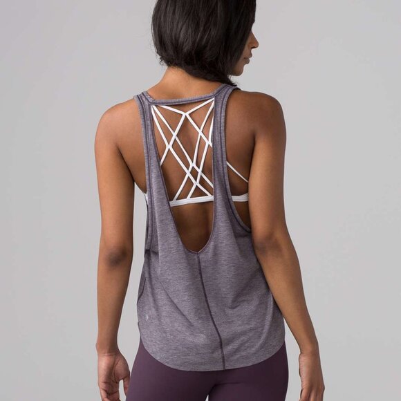 Lululemon Intended Tank (heathered black currant) heathered purple (size 10) - Picture 2 of 7